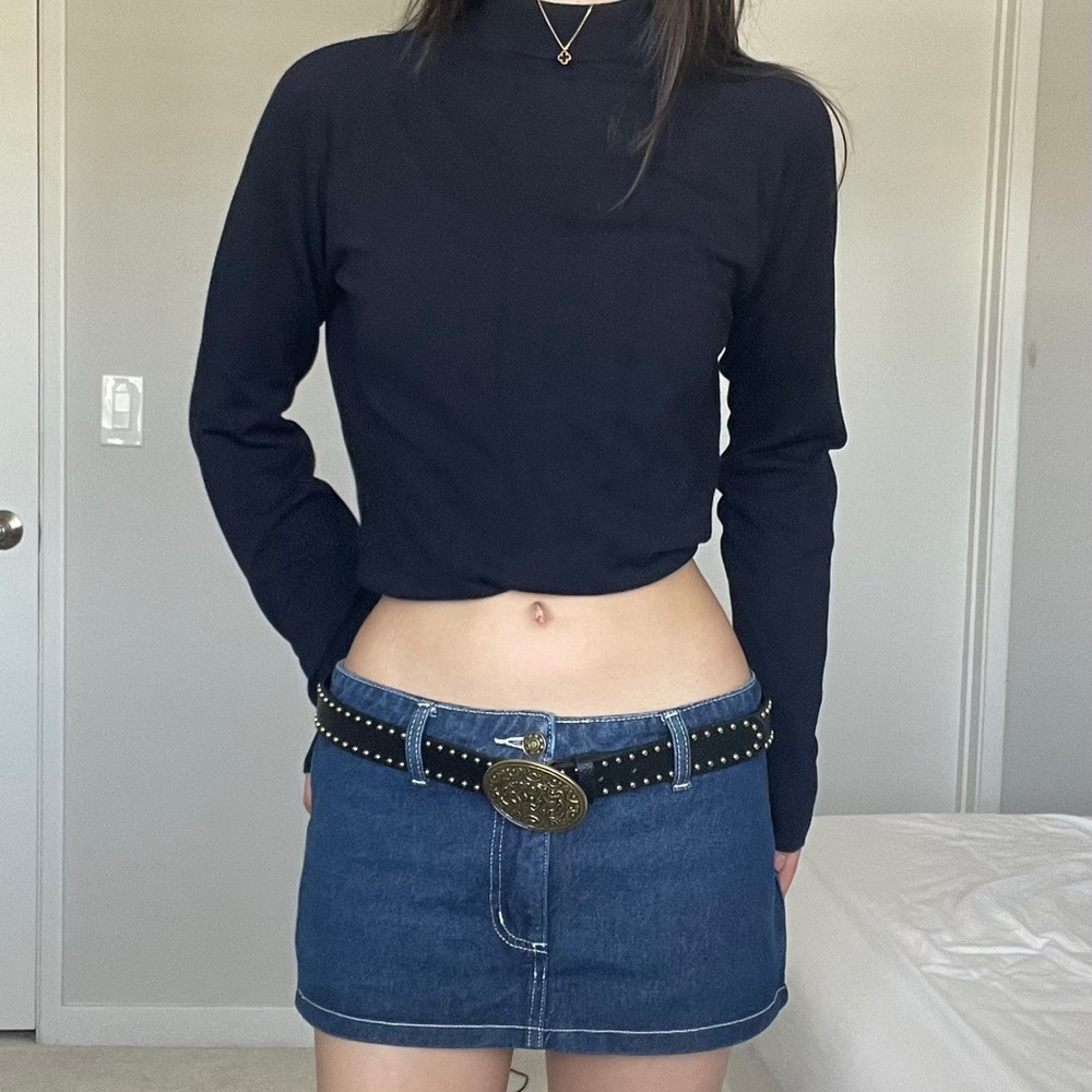 Zara Dark Blue Turtleneck Sweater